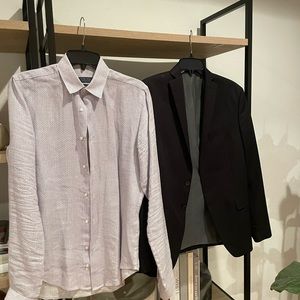 Zara slim fit men’s coat & dress shirt